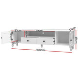 Artiss KUBI 160cm White French Provincial TV Cabinet — Allure Home Collections