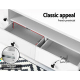 Artiss KUBI 160cm White French Provincial TV Cabinet — Allure Home Collections