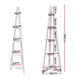 Artiss 5-Tier Corner Bookshelf - CANE White