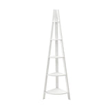 Artiss 5-Tier Corner Bookshelf - CANE White