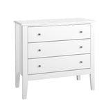 Artiss BRITTANY 3-Drawer Chest of Drawers in White — Provincial Charm — Allure Home Collections