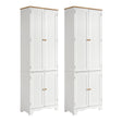 Taylorville 4 Door Buffet Sideboard, White 2pcs