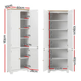 Taylorville 4 Door Buffet Sideboard, White 2pcs