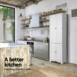 Taylorville 4 Door Buffet Sideboard, White 2pcs