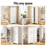 Taylorville 4 Door Buffet Sideboard, White 2pcs