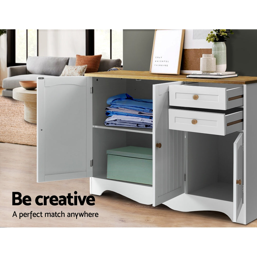 Gerard 3 Door 2 Drawer Buffet Sideboard, White