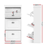 Bellfield 3 Drawer Shoe Cabinet, White image 3