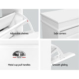 Bellfield 3 Drawer Shoe Cabinet, White image 6
