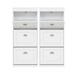 Bellfield 3 Drawer Shoe Cabinet, White 2pcs image 1