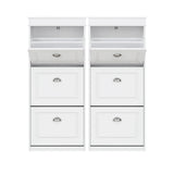 Bellfield 3 Drawer Shoe Cabinet, White 2pcs image 1