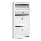Bellfield 3 Drawer Shoe Cabinet, White 2pcs image 3
