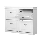 Laharum 4 Tier Shoe Cabinet, White image 2