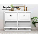 Artiss PAUL 4-Tier 16-Pair White Shoe Rack Cabinet — Allure Home Collections