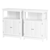 Wentworth 2 Door Buffet Sideboard, White 2pcs