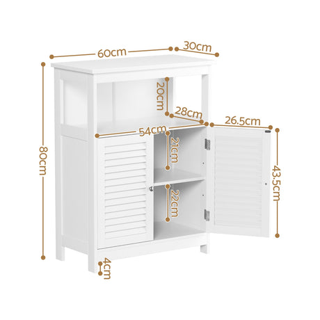 Wentworth 2 Door Buffet Sideboard, White 2pcs
