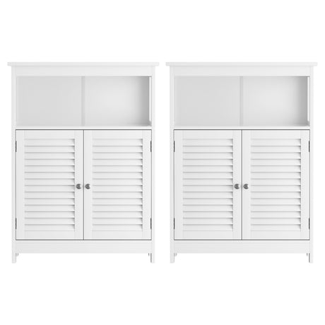 Wentworth 2 Door Buffet Sideboard, White 2pcs