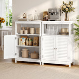 Wentworth 2 Door Buffet Sideboard, White 2pcs