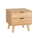 Artiss Bedside Table with 2 Drawers in Pine — Allure Home Collections