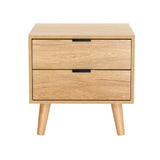 Artiss Bedside Table with 2 Drawers in Pine — Allure Home Collections
