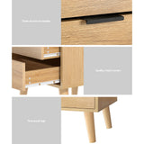 Artiss Bedside Table with 2 Drawers in Pine — Allure Home Collections