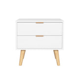 Artiss Bedside Table with 2 Drawers in White — Allure Home Collections