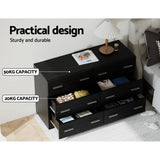 Artiss VEDA 6-Drawer Lowboy in Black — Allure Home Collections