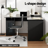 Bruce Corner Desk, Black 150cm