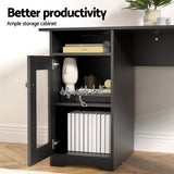 Bruce Corner Desk, Black 150cm