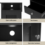 Bruce Corner Desk, Black 150cm