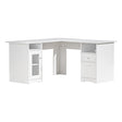 Bruce Corner Desk, White 150cm
