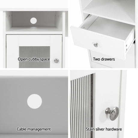 Bruce Corner Desk, White 150cm