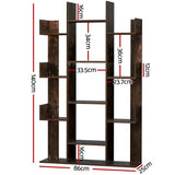 Artiss ROMI Walnut Tree-Shaped Bookshelf