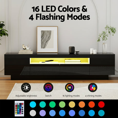 Sheffield LED TV Unit, Black