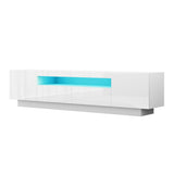 Artiss 180cm RGB LED TV Unit with Drawers and Cabinets — White — Allure Home Collections