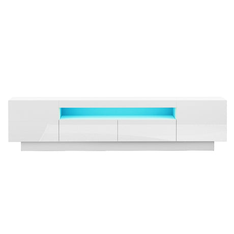 Artiss 180cm RGB LED TV Unit with Drawers and Cabinets — White — Allure Home Collections