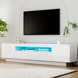 Artiss 180cm RGB LED TV Unit with Drawers and Cabinets — White — Allure Home Collections