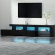 Artiss Caya LED Entertainment Unit — Black, Pine or White, Low-Profile — Allure Home Collections