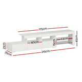 Artiss Caya LED Entertainment Unit — Black, Pine or White, Low-Profile — Allure Home Collections