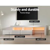 Artiss Caya LED Entertainment Unit — Black, Pine or White, Low-Profile — Allure Home Collections