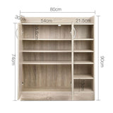 Artiss CLAIR 21-Pair Adjustable Shoe Rack Cabinet — Two Doors, Side Shelves — Allure Home Collections