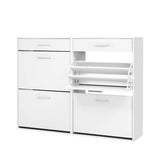 Woorndoo 36 Pair Shoe Cabinet, White