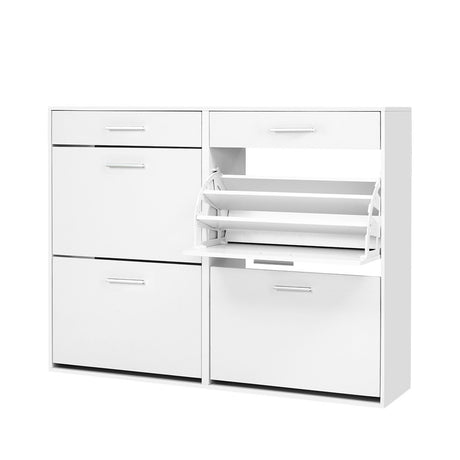 Woorndoo 36 Pair Shoe Cabinet, White