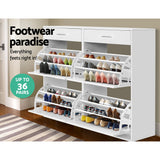 Woorndoo 36 Pair Shoe Cabinet, White