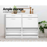 Woorndoo 36 Pair Shoe Cabinet, White