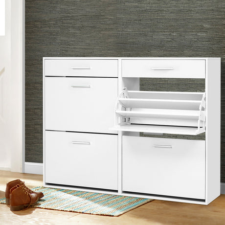 Woorndoo 36 Pair Shoe Cabinet, White
