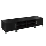 Artiss Danson 190cm Black Entertainment Unit with Dual Side Cabinets — Allure Home Collections
