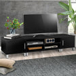 Artiss Danson 190cm Black Entertainment Unit with Dual Side Cabinets — Allure Home Collections