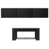 Yarra Glen TV Unit and Coffee Table Set, Black