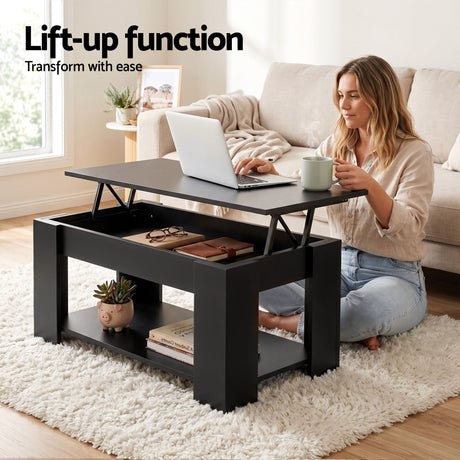 Yarra Glen TV Unit and Coffee Table Set, Black