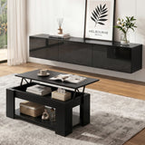Yarra Glen TV Unit and Coffee Table Set, Black